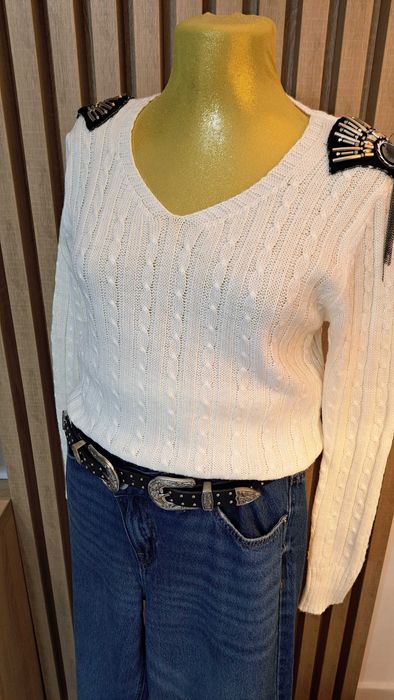 Pulover Alb, masura S