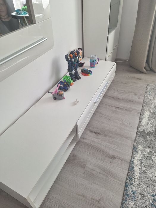 Mobila living Mdf Alb Lucios