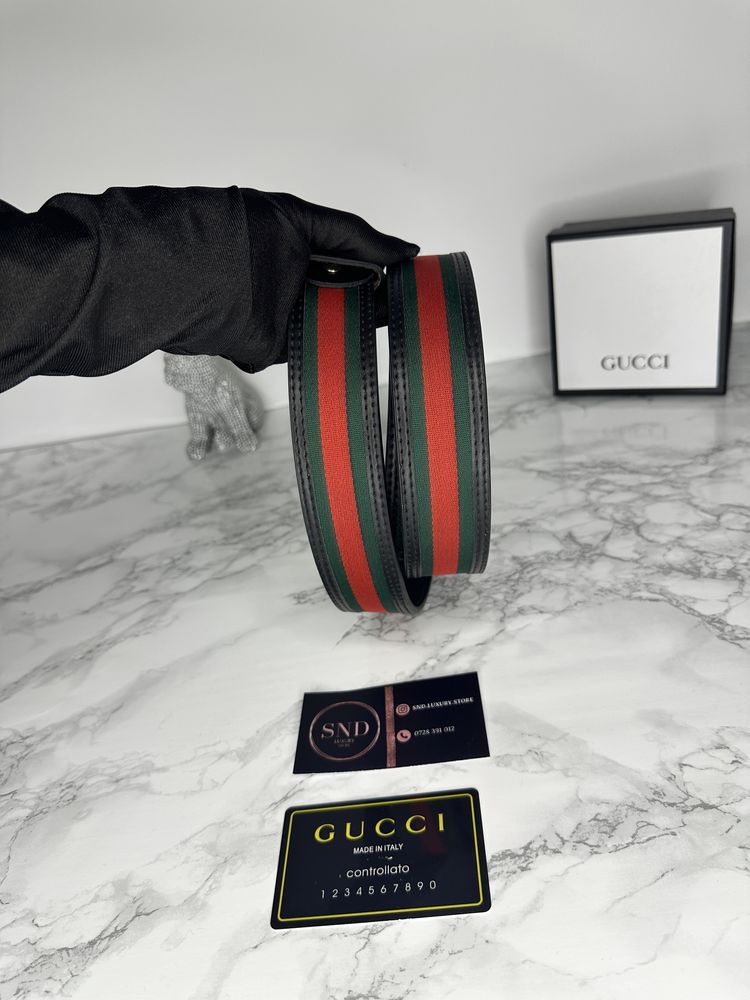Curea Gucci piele canvas 100% cutie inclusă cadou