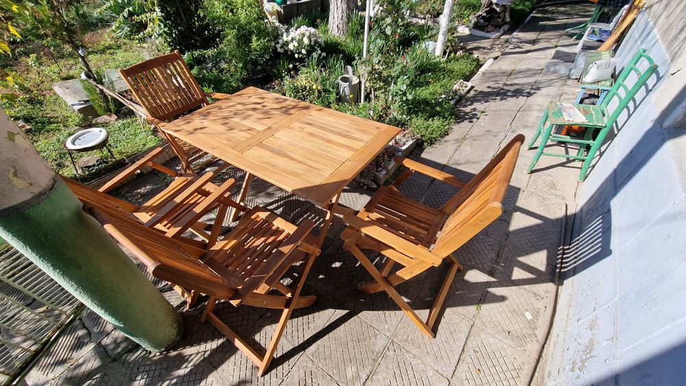 Сгъваеми маса 140/60 с 4 бр. столове