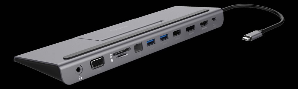 Docking station USB-C PD 85W, 4K UHD, DP HDMI VGA, RJ45  3.5mm, 1 Gbit