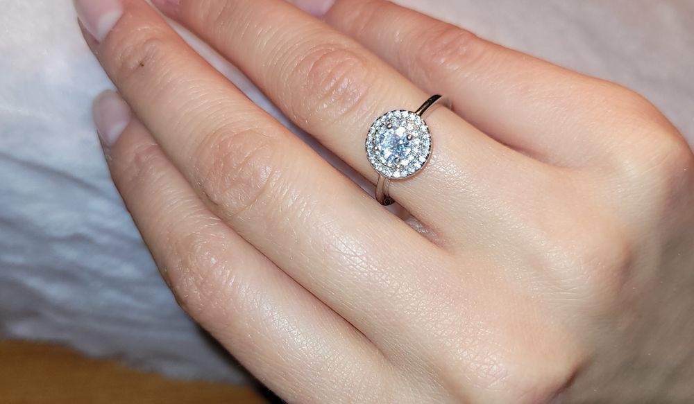 Inel argint tip logodna Nou