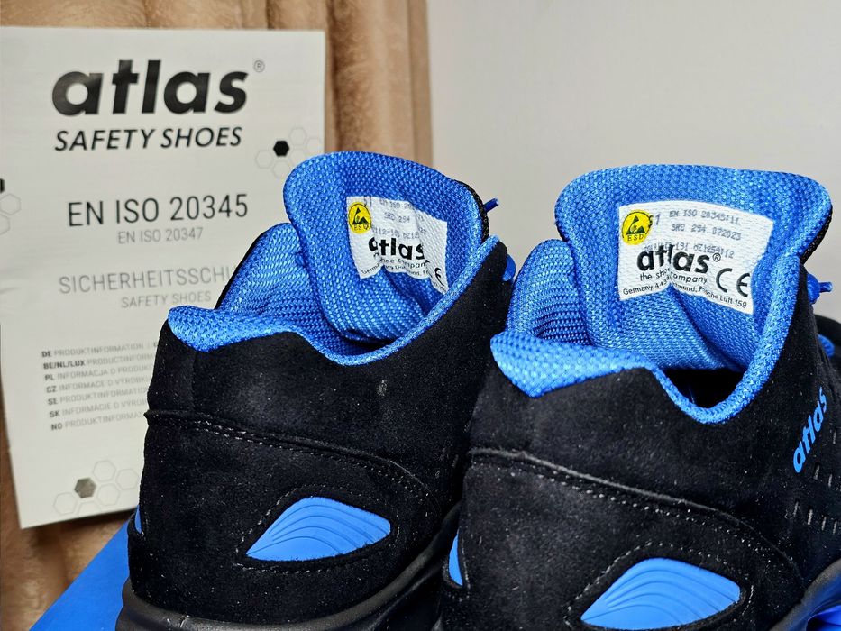 Atlas SL 40 Blue ESD – Pantofi de protecție noi, cu etichetă și cutie
