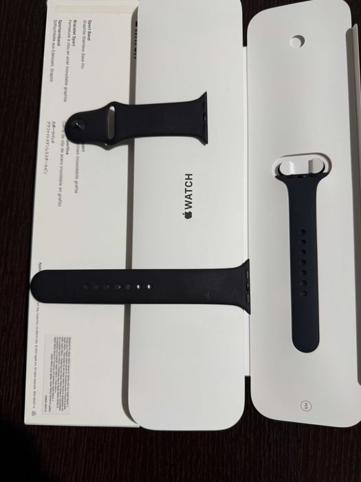 Curea originala Apple Sport Band S/M si M/L pentru Apple Watch, Negru