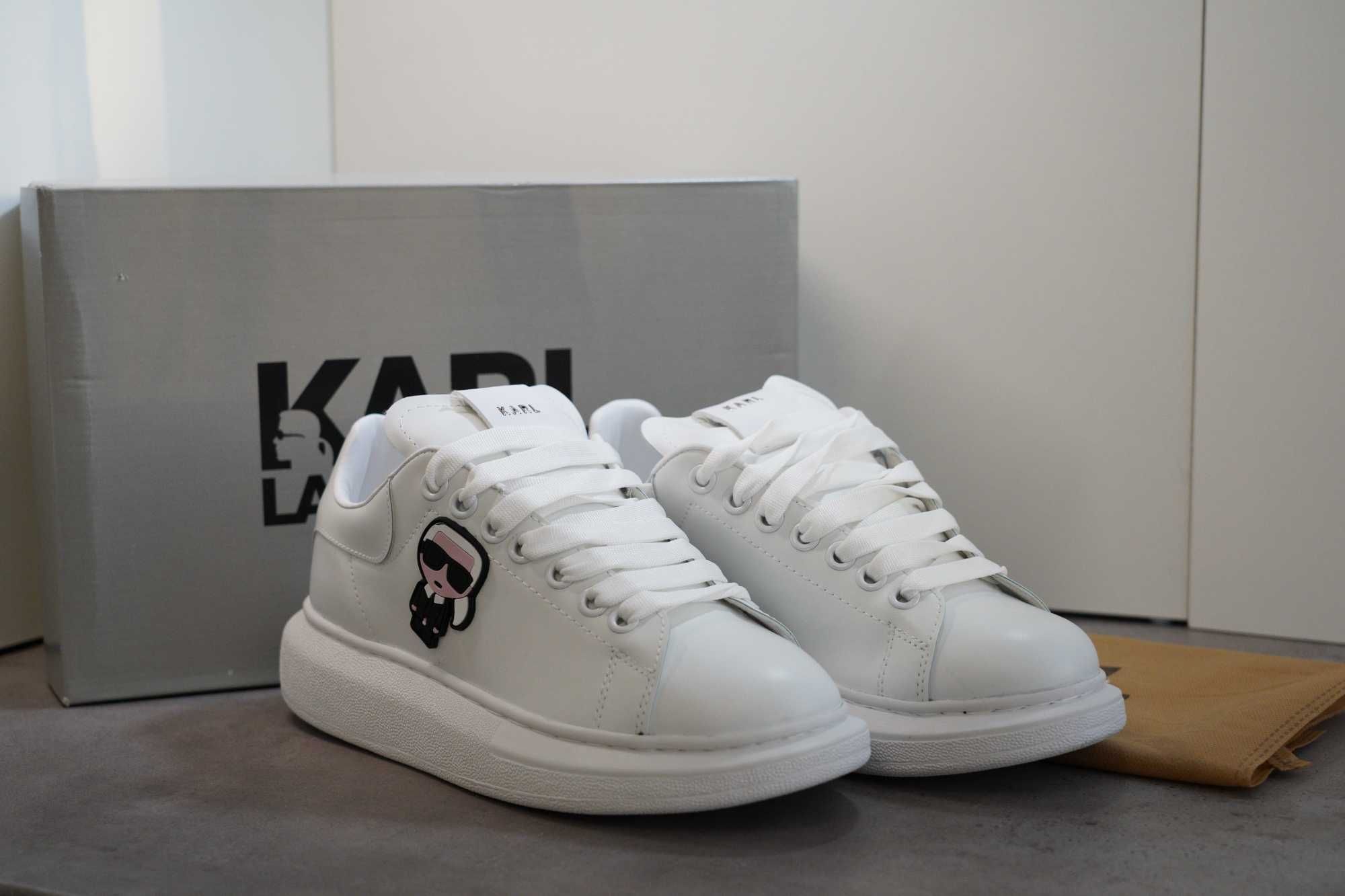 Adidasi KARL LAGERFELD White , Produs Nou - Full Box, Premium Unisex