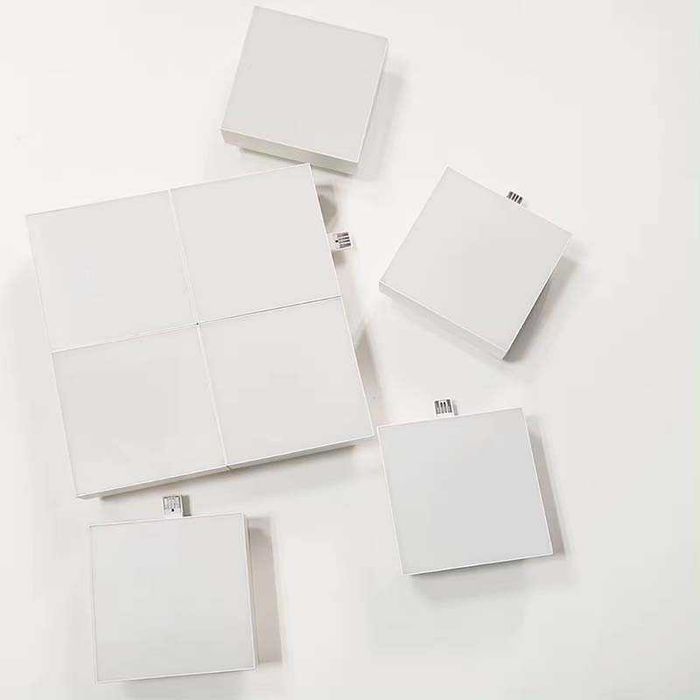 Set 6 panouri luminoase patrate, Multicolor dimabil, Actionare touch