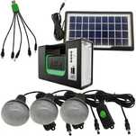 Kit solar GD-Lite 10, dotat cu 3 becuri LED + acumulator + Radio. NOU!
