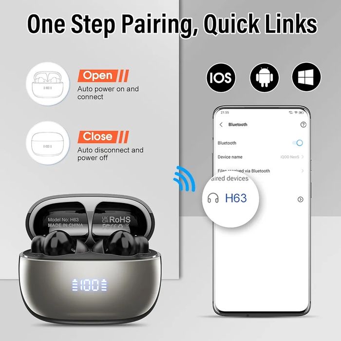 Casti Wireless Waterproof