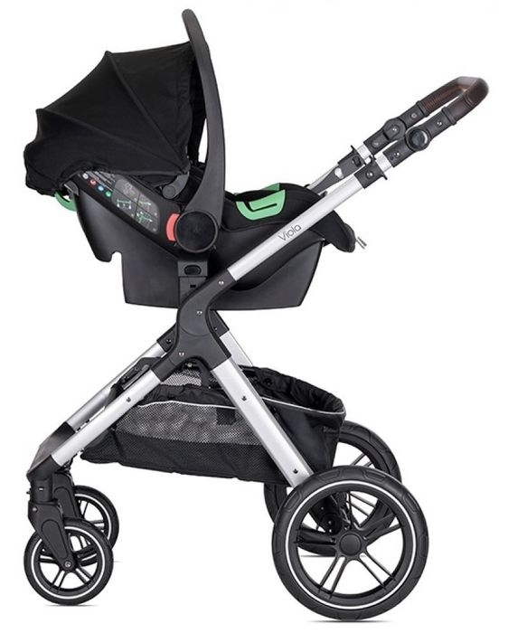 Cărucior pentru bebeluși 3 în 1 Lorelli Premium - Viola, gri