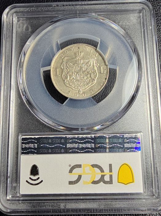 Moneda 1 leu 1901 AU55