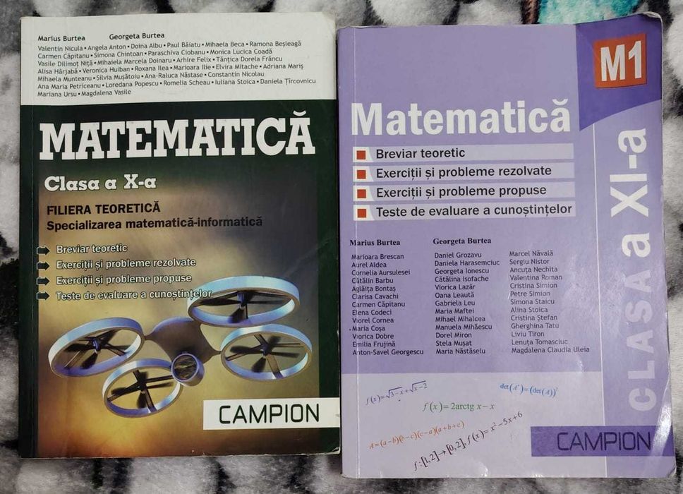 Culegeri pentru Bac și liceu: matematică X–XII, biologie, română.