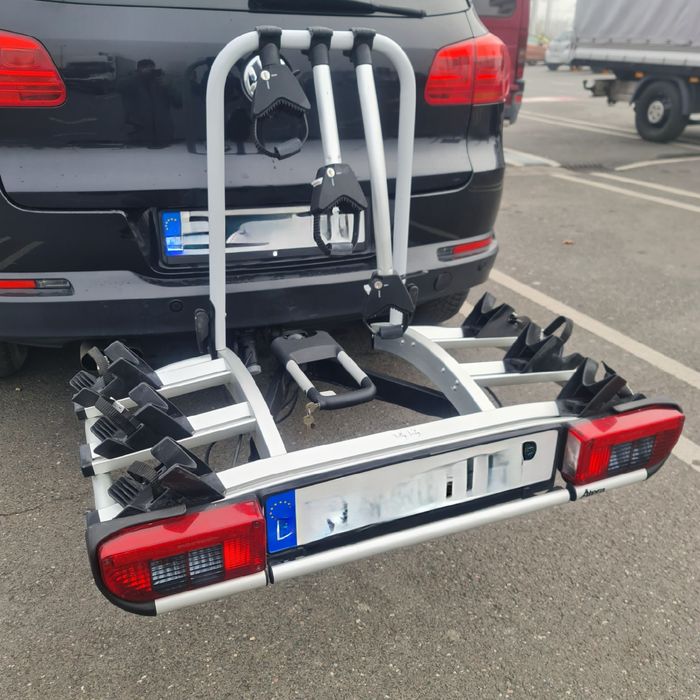 Suport 3 biciclete Atera Strada, rabatabil, cu prindere pe carlig