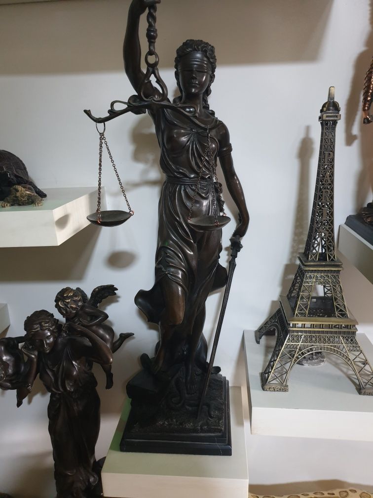 Zeita Justitiei Bronz Masiv H 75 cm