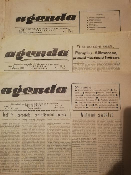 VÂND ziarul Agenda și Gazeta de vest