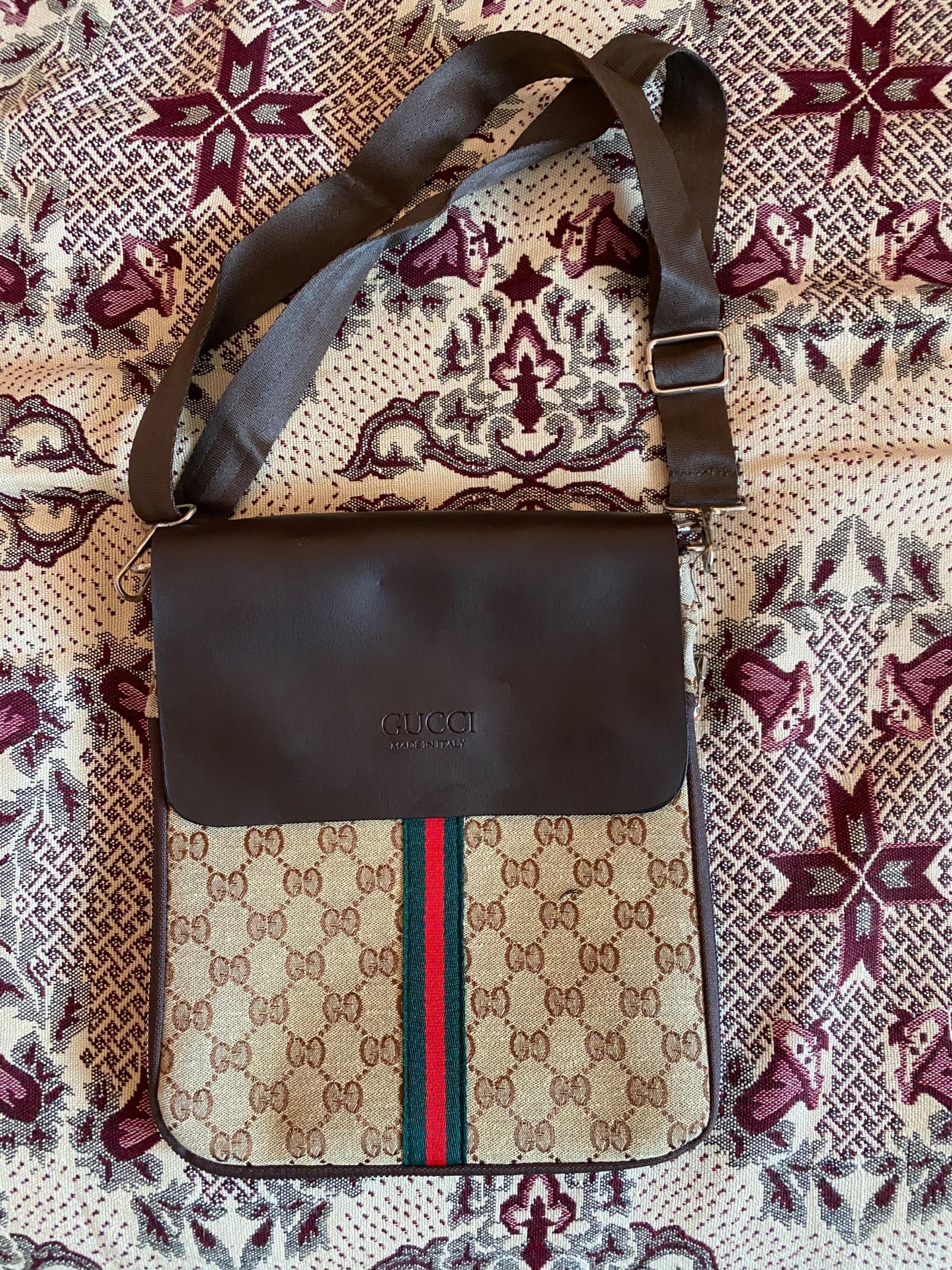 Мъжки чантички Gucci и Louis Vuitton