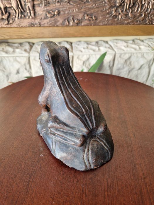 Уникална антикварна колекционерска чугунена фигура статуетка от 19 век