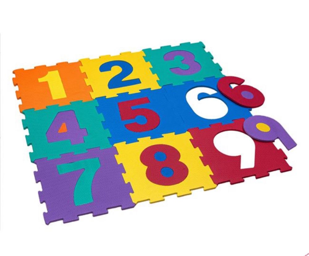 Puzzle de podea din spumă EVA, tematică “Cifre” (9 bucăți)