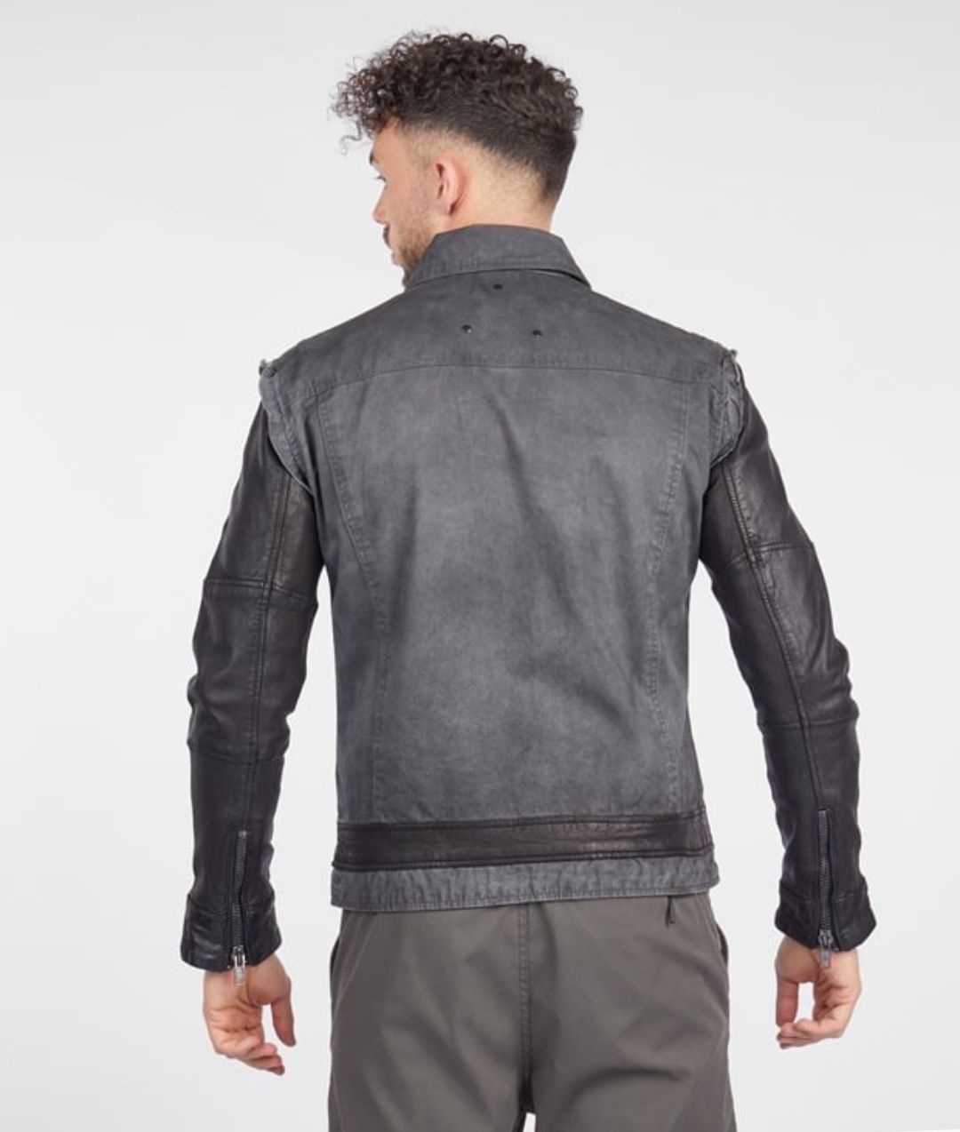 Оригинално дънково яке с естествена кожа Be Edgy M , L , XL , XXL ново