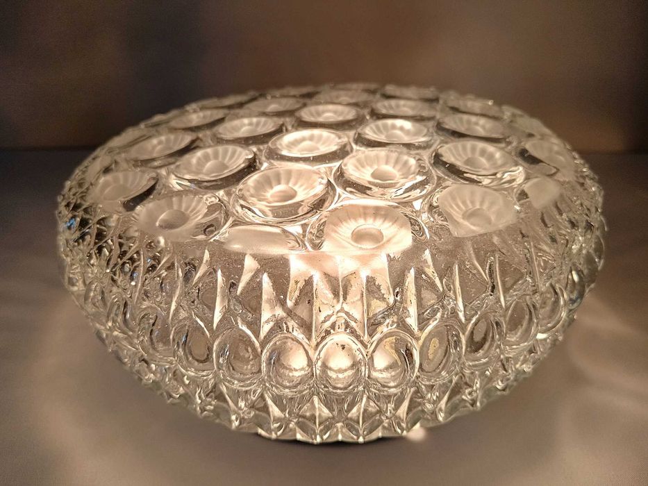 Plafoniera Mid-Century Modern, Art Deco, Holophane, vintage