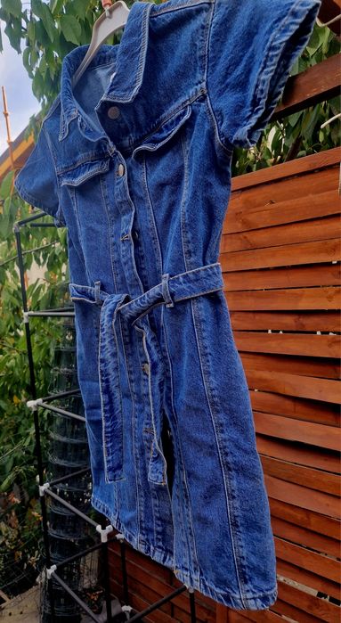 Sarafan jeans koton 9-10 ani