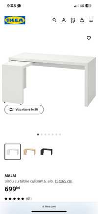 ikea birou malm alb