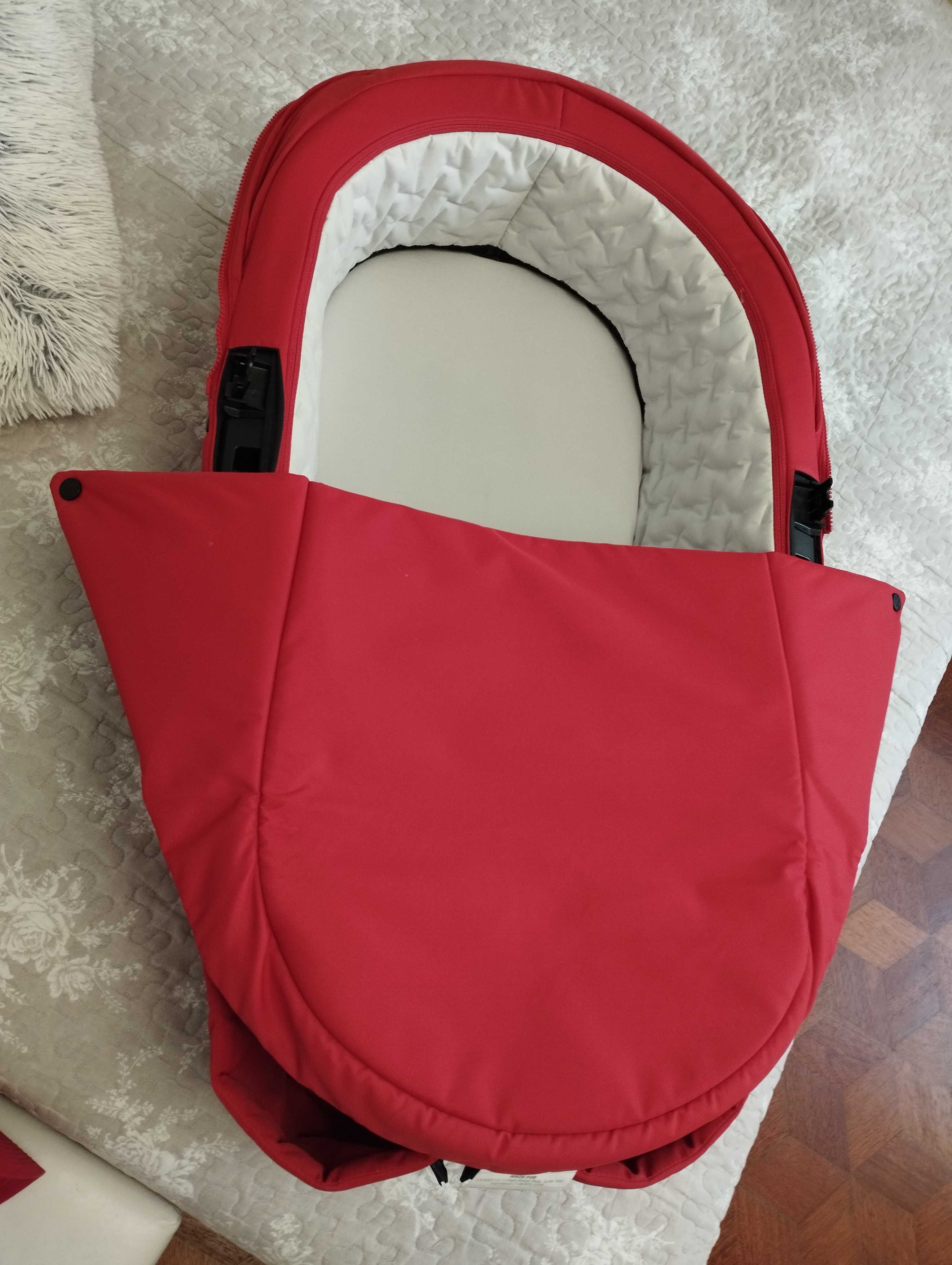 Stokke Xplory X + кош за новородено Ruby Red