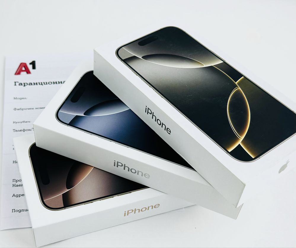 НОВ! iPhone 16 Pro 256GB Black / Desert / White 2г. Гаранция!