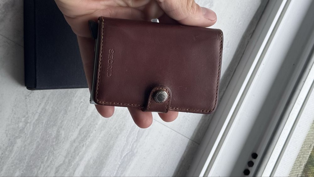 Portofel piele naturala, card-holder slim original Secrid