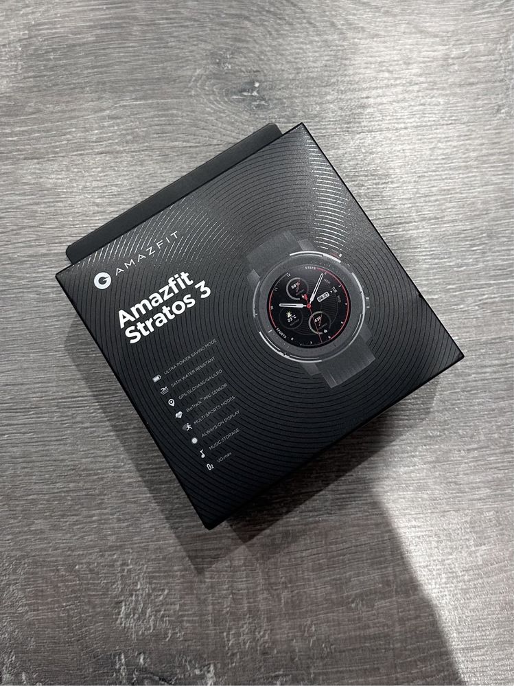 Ceas Smartwatch Amazfit Stratos 3, Negru