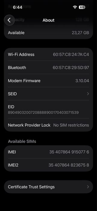 iPhone 15 Pro 128GB ESIM