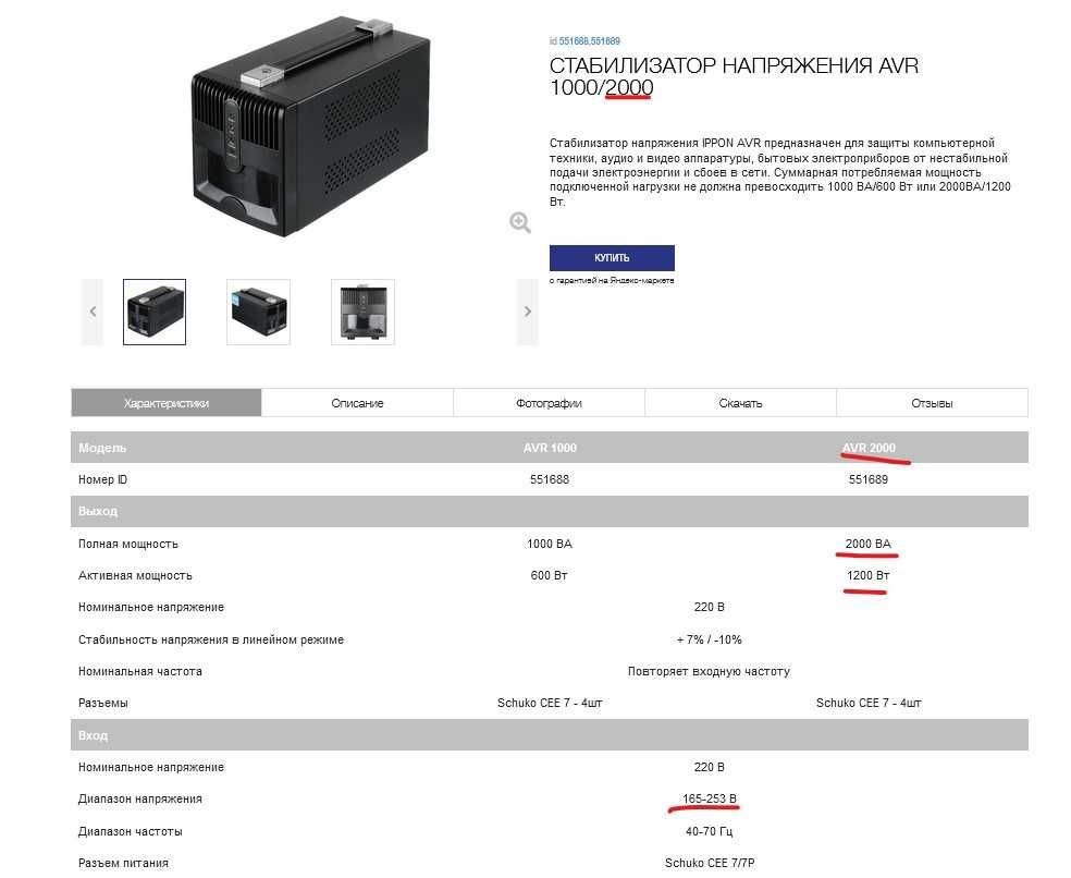 Стабилизатор напряжения IPPON AVR-2000