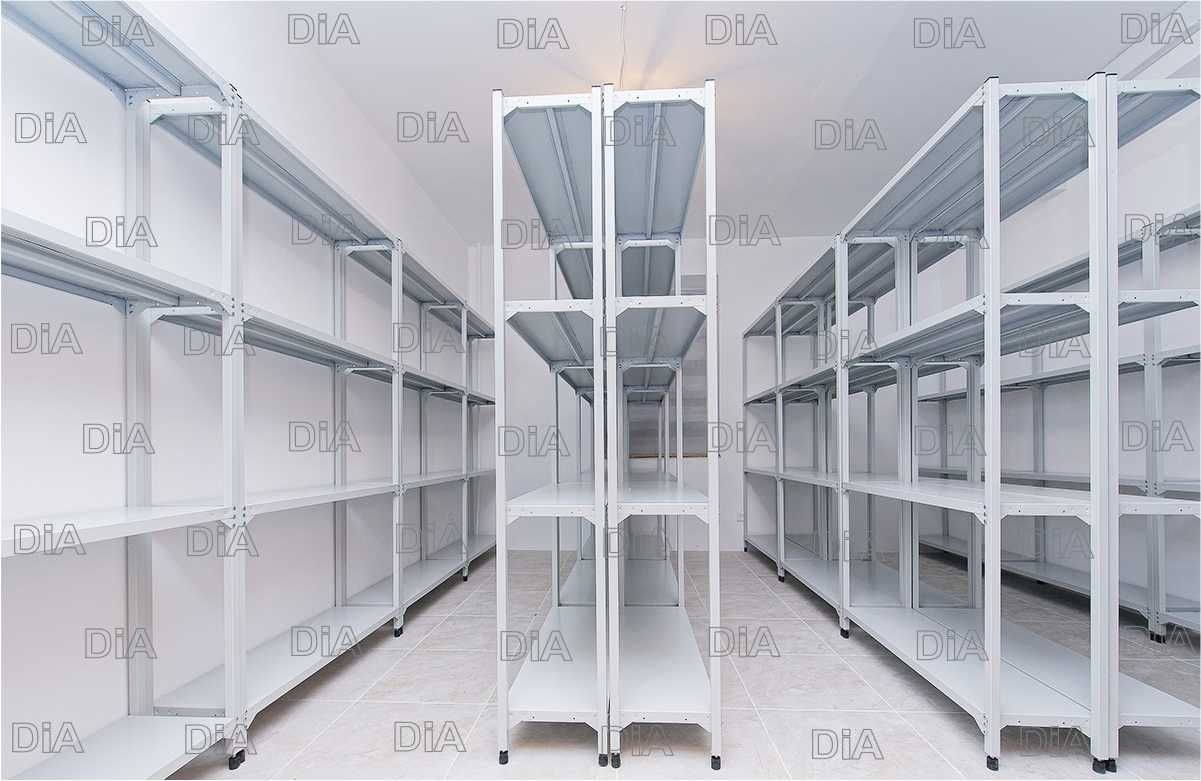 Универсальные металлические стеллажи для хранения товаров DiA36