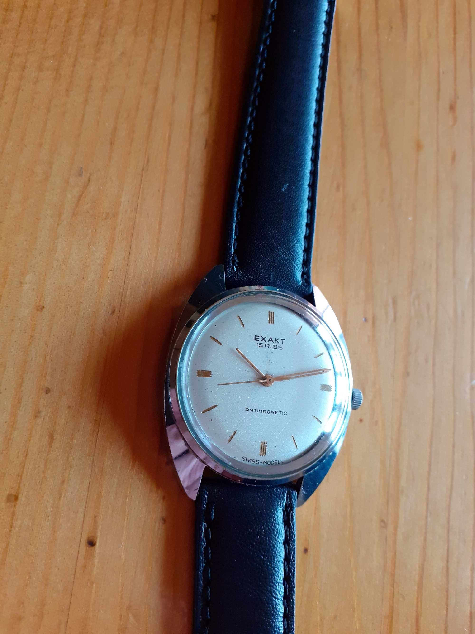 Като Нов.EXAKT 15jewels Swiss Model- Швейцарски механичен часовник