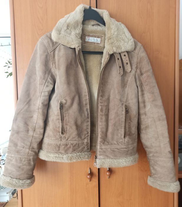 Geacă din piele, îmblănită, unisex Top Gun