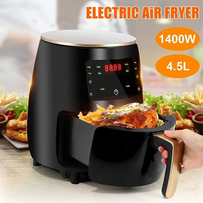 Цифров LED въздушен фритюрник Cheffinger CF AFRY4.5, 1400W, 4.5 литра