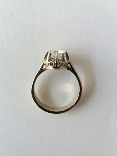Inel aur, diamant 1crt, culoare G, claritate SI1, (Ekymv)