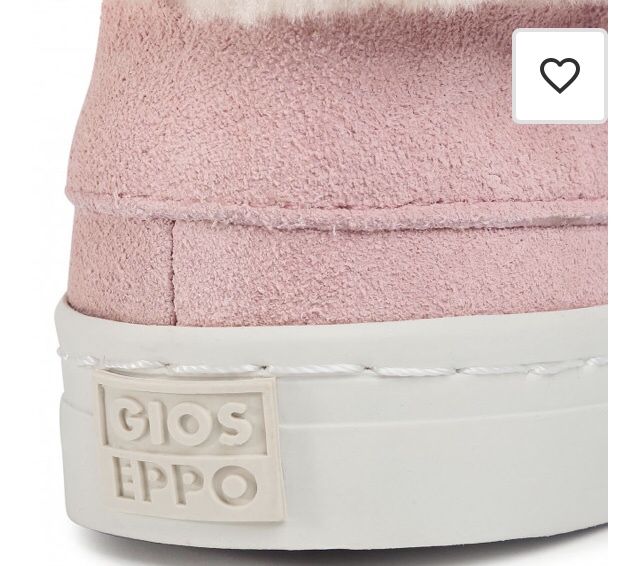 Pantofi sport GIOSEPPO 25 Pink piele întoarsă cu închidere velcro
