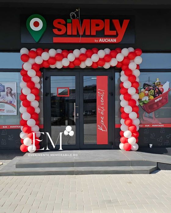 Arcada baloane deschideri magazin, rebranding și promotii