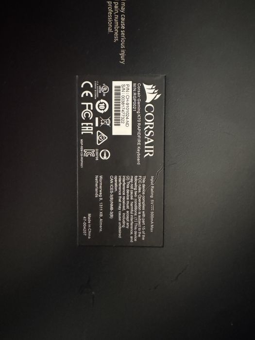 Tastatura Gaming Corsair Gaming K70 RAPIDFIRE