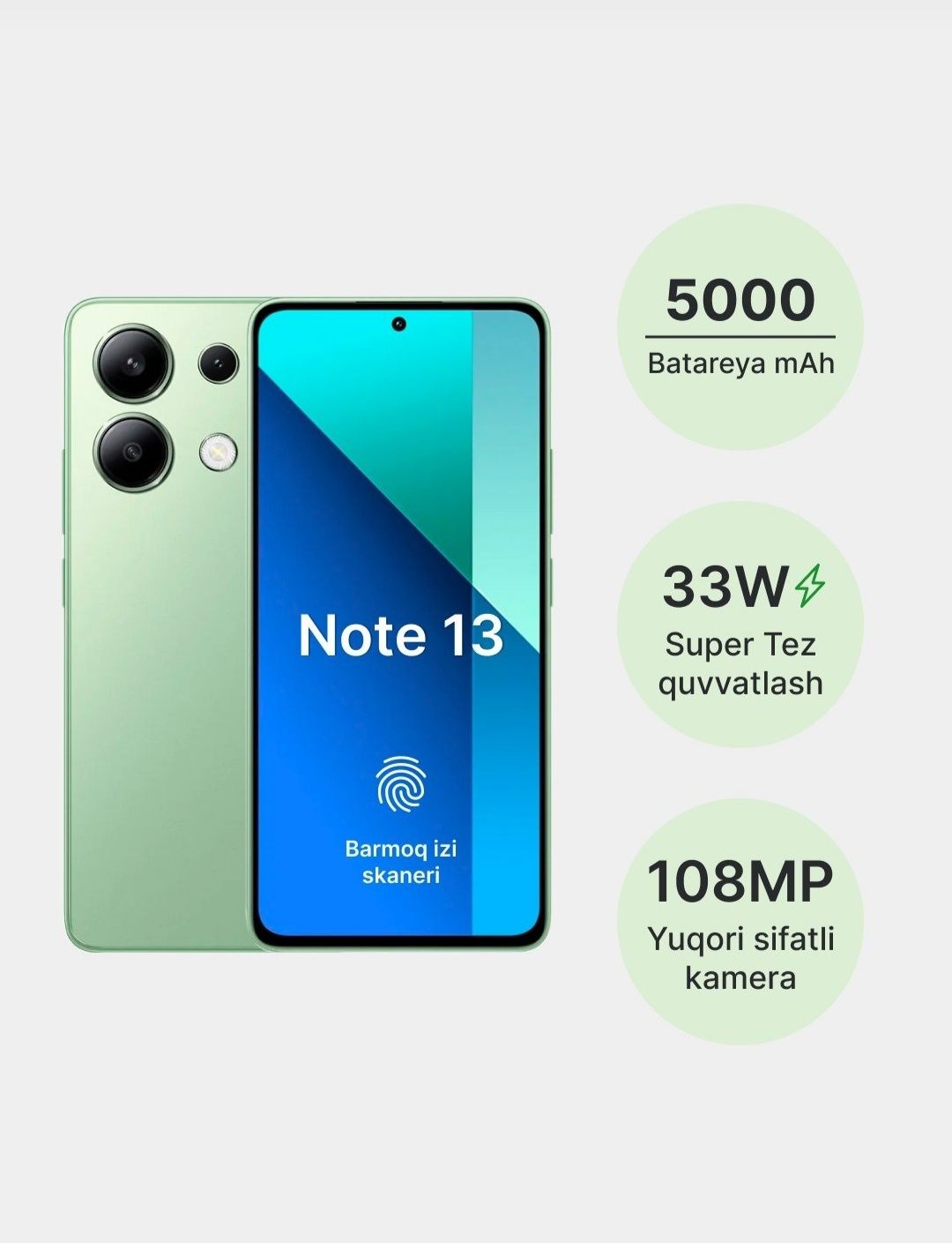 Xiaomi Redmi Note 13 Global New 2024, Uzimei/Garantiya/Dastafka