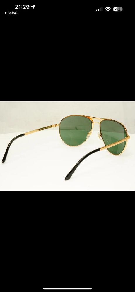 Слънчеви очила Authentic Versace Gold Metal Pilot Green