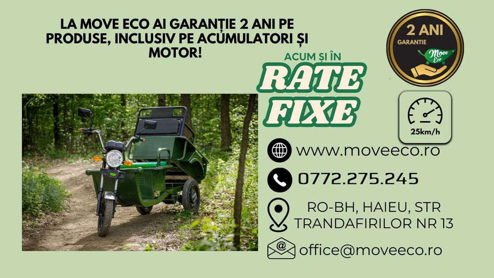 Triciclu electric persoane adulte / CARGO250 cu reductor produs RO