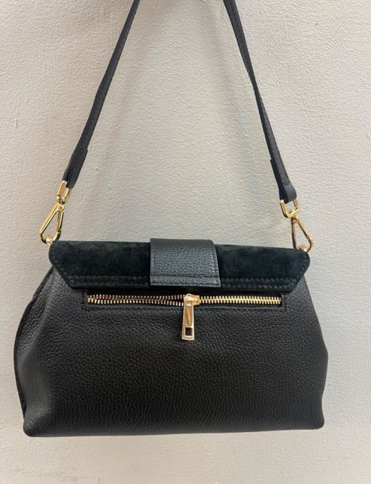 Geanta Dama Piele Naturala Capac Piele Intoarsa