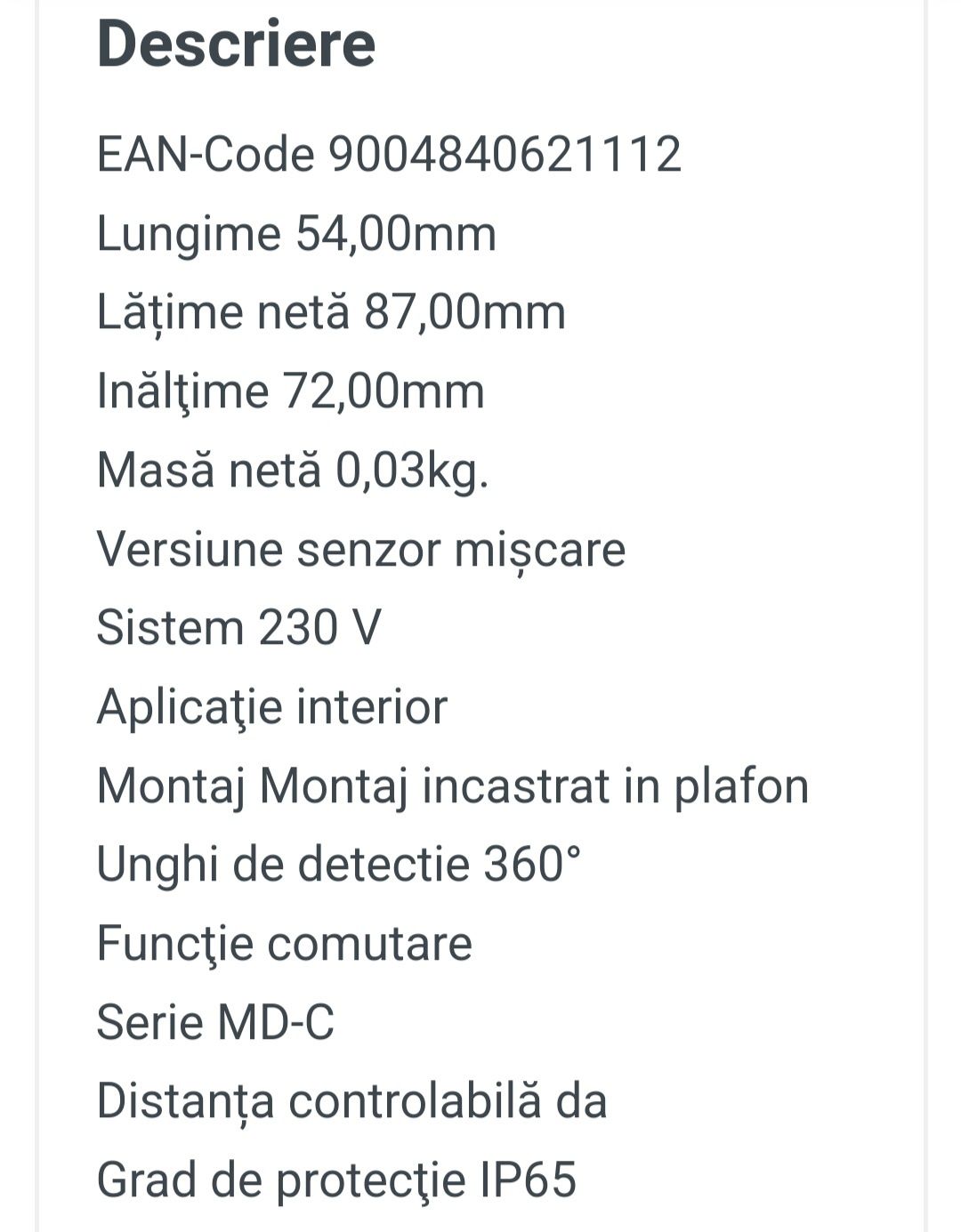 Senzori miscare cu telecomanda