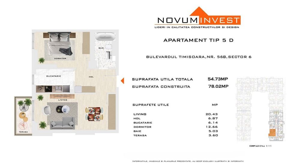 Apartament 2 camere , in apropiere de Metrou Gorjului Comision 0%