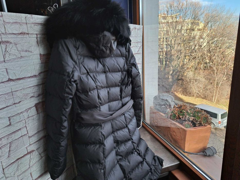 дамско яке,зимно,дълго пухено,шуба гъши пух, Cerruti 1881,лисица