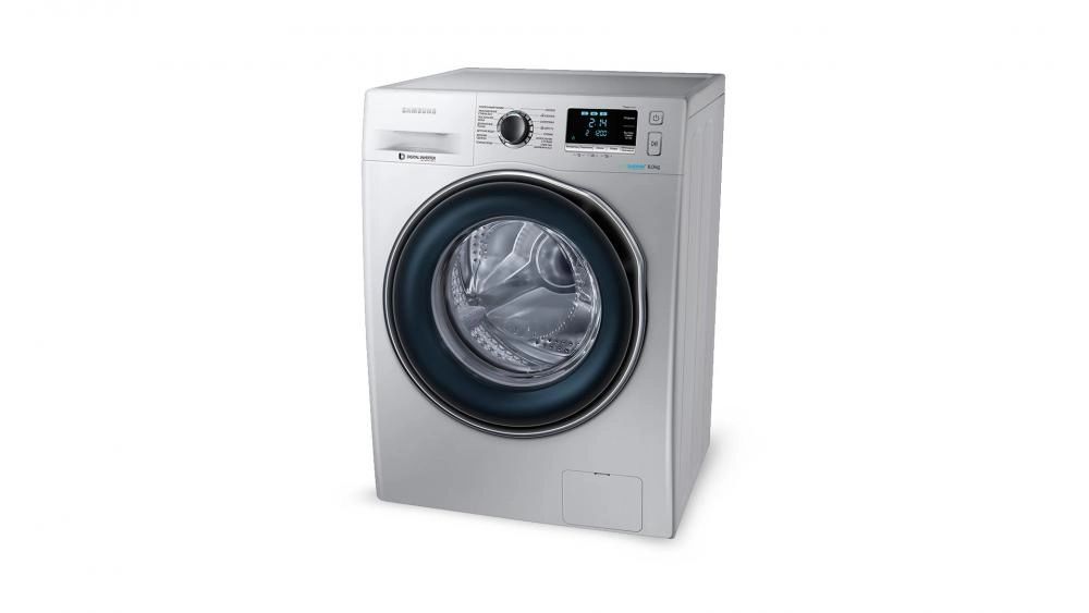 Стиральная машина Samsung Eco Bubble WW80J6210CS (Стальная) 8 Кг