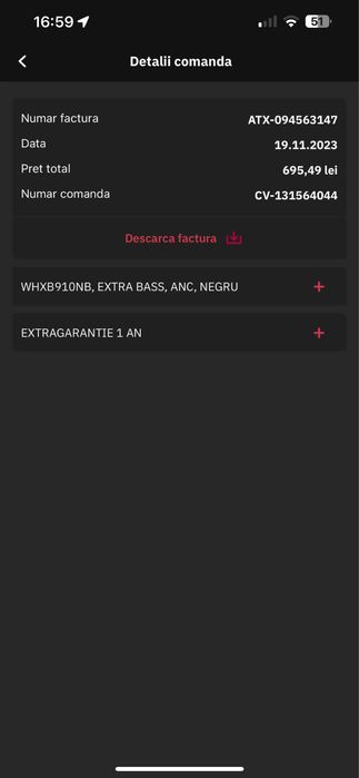 Casti Sony WH-XB910N Wireless Noise-Canceling EXTRA BASS