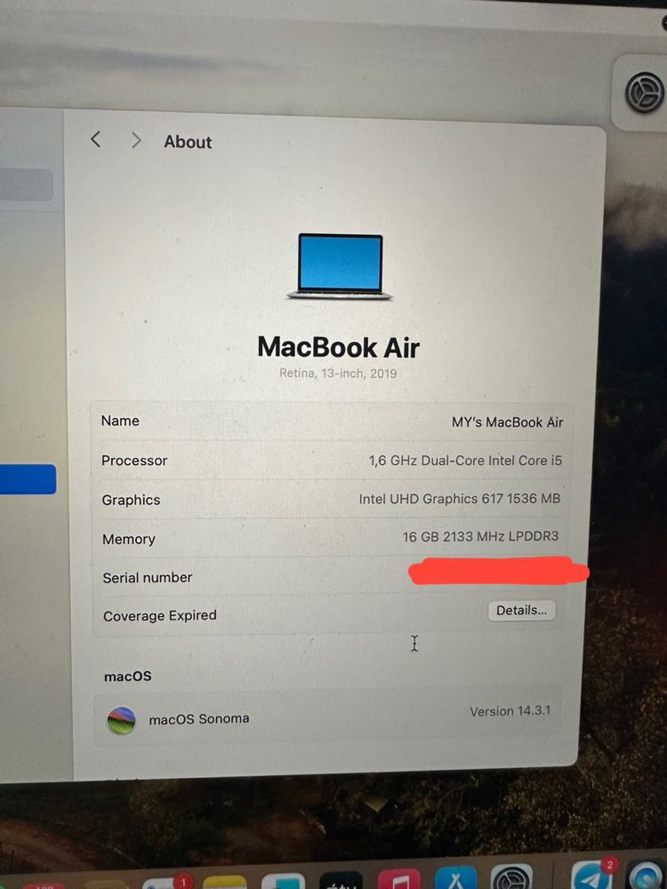 Продам Apple MacBook Air Core I5