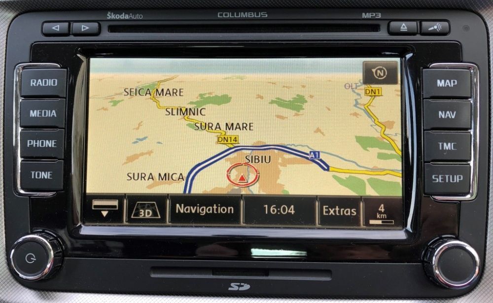 SKODA DVD Harti Navigatie RNS 510 Columbus EUROPA + ROMANIA 2022